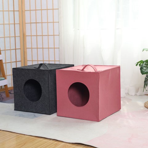 Cat litter semi-enclosed comfortable, foldable, removable, washable, dirty cat house, villa, cat pet supplies, universal in all seasons