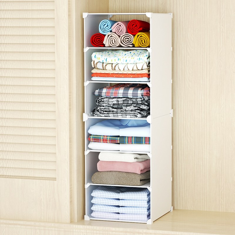 Dormitory Wardrobe containing Stratified Shelf Cabinet Split Partition Clothing Pants Classified Finishing Deviner Big Closet Partition