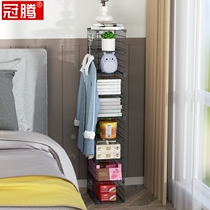 Close by wall Narrow Shelf Iron Art Bookcase Bedside Cabinet Bedroom Narrow Slit 20CM headboard Sewn Containing Cabinet Slit Shelf