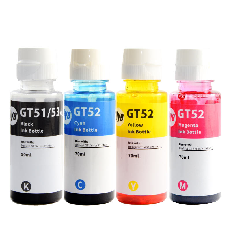 Tank531 Ink 适用HP惠普Smart Tank531打印机墨水592 215 599 583 593黑彩色525 218专用四色连供墨仓GT53XL 52墨汁补充装
