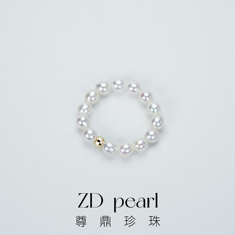 Zunding Pearl-18K freshwater pearl millet bead ring 3-4mm-ZD