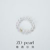 Zunding Pearl-18K freshwater pearl millet bead ring 3-4mm-ZD
