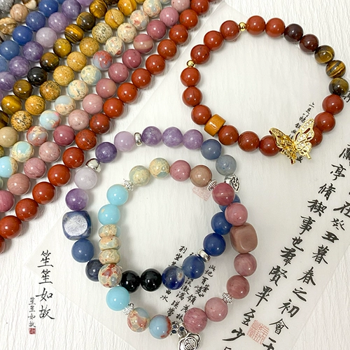 Натуральное украшение-шарик, бусины ручной работы, агатовый браслет из бисера, ожерелье, аксессуары, 8мм, китайский стиль