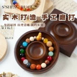 Дизайнерский браслет, четки из круглых бусин из грецкого ореха, стенд ручной работы, бусины