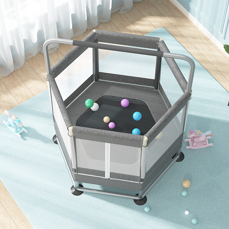 Trampoline Bungee Home Children Indoor Kid Baby Jump Bunk Bed Hexagon Family Small Protective Net Bounce Bed Toys-Taobao