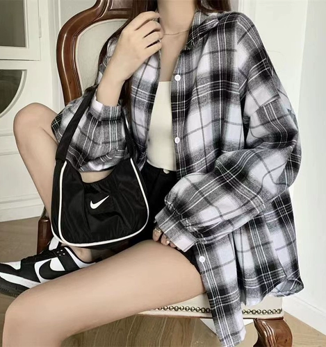 Ретро осенняя рубашка, сексуальный лонгслив для отдыха, куртка