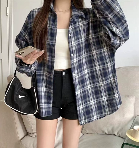 Ретро осенняя рубашка, сексуальный лонгслив для отдыха, куртка