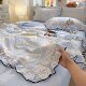 Fresh and Simple Lace Double-Layer Gauze Summer Quilt, Single/Double Summer Quilt, Air-Conditioning Quilt, Suitable for Student Dormitories, Machine Washable