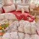 New Style Fresh and Simple Double-Layer Gauze Bed Sheet Four-Piece Set 2026 Student Dormitory Princess Style Single Bed Duvet Cover Three-Piece Set