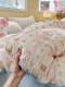 2026 New Model A-Class Puff Yarn Four-Piece Set - Fair Isle Series - Fresh and Simple Bed Sheet and Duvet Cover Three-Piece Set