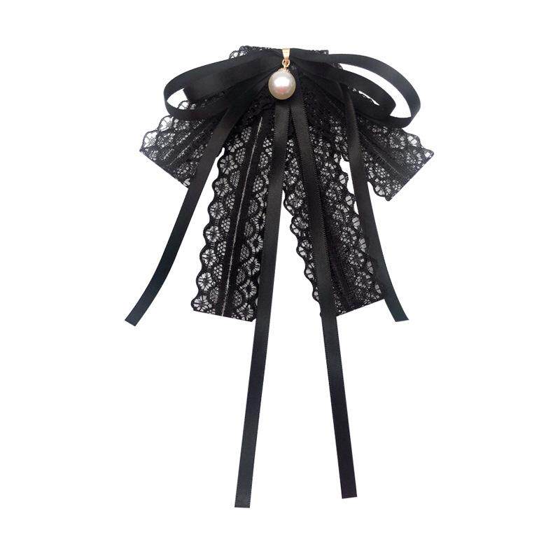 Suyafu Japanese style mass-produced girly lace bow tie lolita bow shirt collar accessory brooch