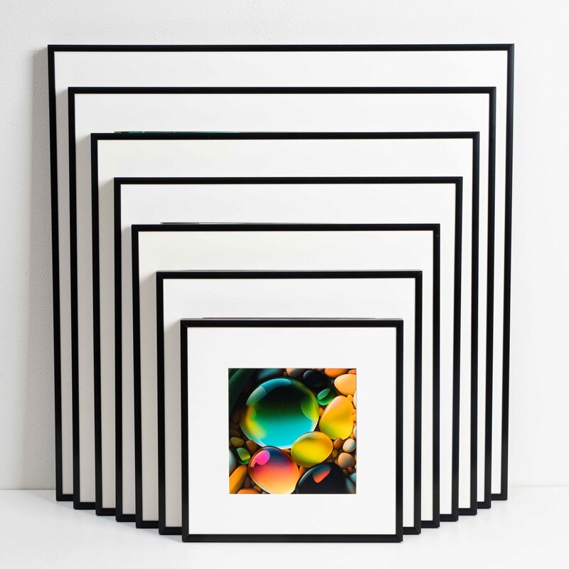 Aluminum Alloy Square Photo Frame Wall-Mounted Narrow Edge Picture Frame for Mounting 20 30 40 50 60 Blank Card Paper Frame Aluminum Alloy Square Photo Frame Wall-Mounted Narrow Edge Picture Frame for Mounting 20 30 40 50 60 Blank Card Paper Frame