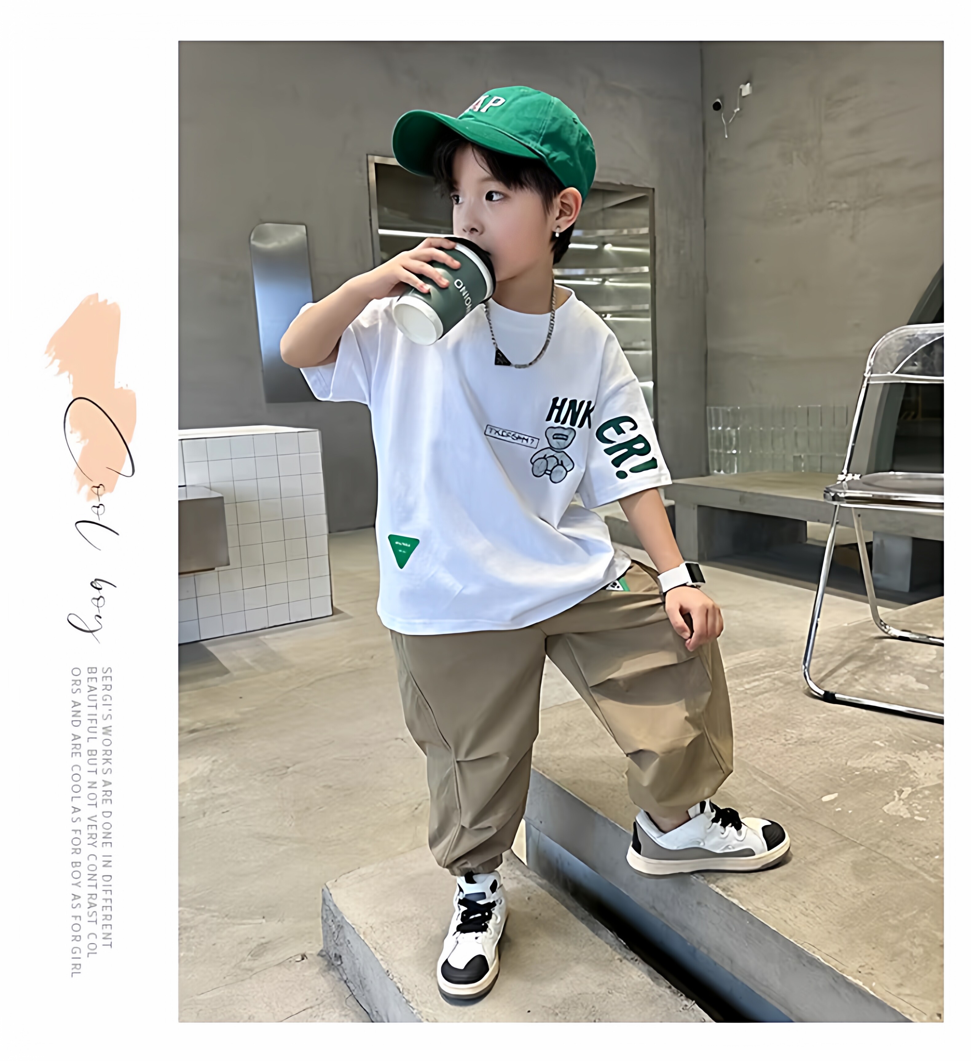 Wmk Children's Clothing Boys' Summer Short-Sleeve Set 2026 New