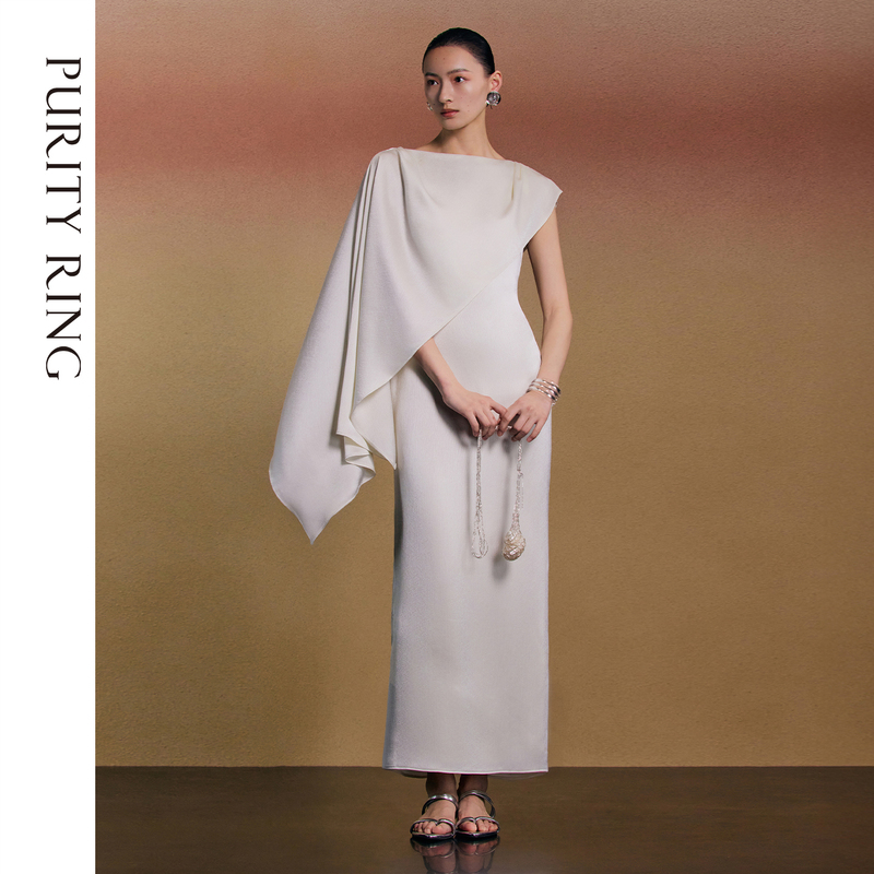 Purity Ring Is Elegant and Noble | Elegant Shawl-Style Sleek Satin Dress Summer Dress Purity Ring Is Elegant and Noble | Elegant Shawl-Style Sleek Satin Dress Summer Dress