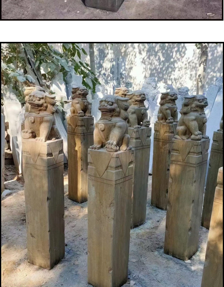 拴马桩石雕仿古拴马石柱青石石狮子貔貅麒麟四神兽门墩栓马桩装饰-阿里巴巴