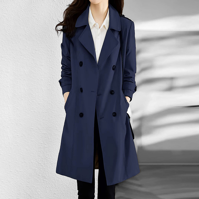 Gifishlow Hong Kong Brand Trench Coat Spring Women's 2026 New Fashion Korean Style Elegant Age-Reducing Coat