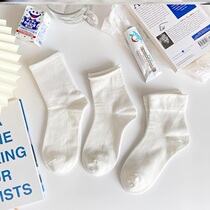 Socks design feeling womens niche white socks spring and autumn cute Japanese Lolita lace stockings in the tube socks cotton summer