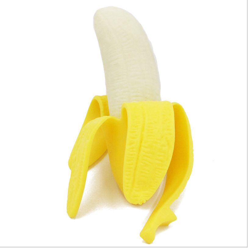 Explosive peeled banana decompression simulation banana children's toy to vent fruit pinch music