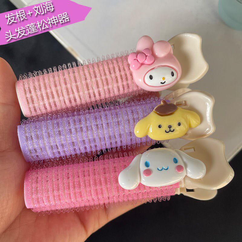 Fluffy hair clip air-lipped hair curly hair cylinder head hair root fluffy clip high cranial tops fluffy deity 1 dress