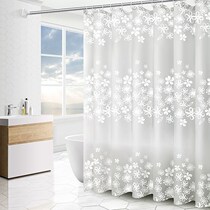 Bathroom baths waterproof and mildew-proof thickened toilet partition blinds frosted transparent curtain delivery hooks
