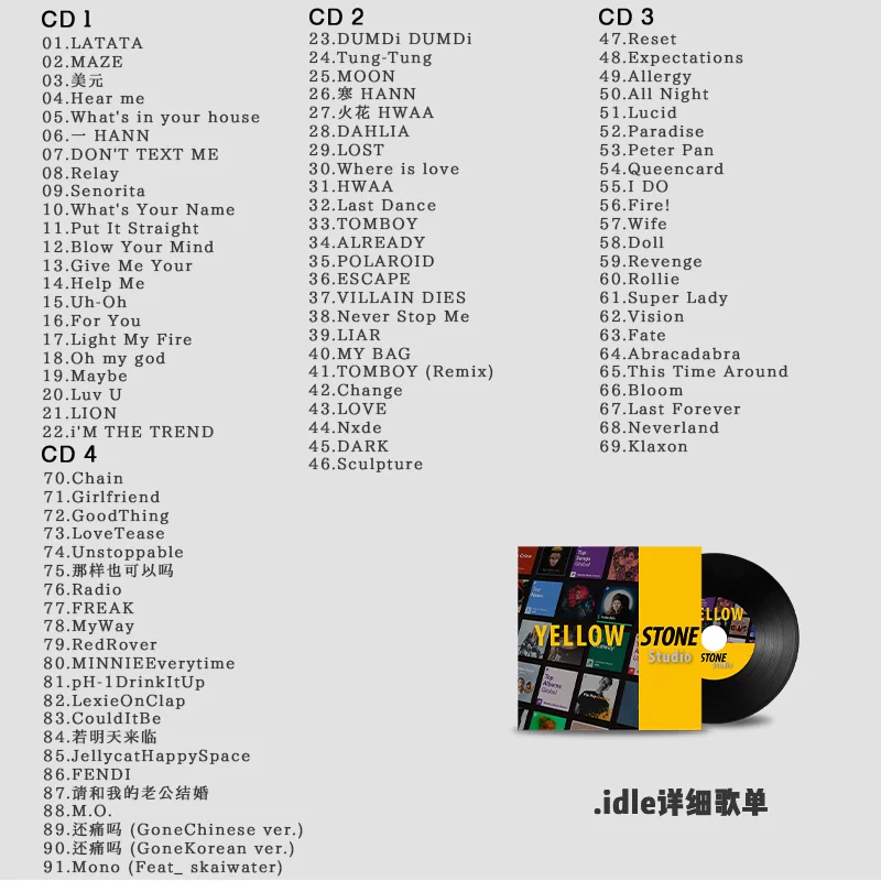 Новый альбом Idle Song Yuqi Queencard 4CD диск, песни девушек, корейская группа, музыкальная коллекция