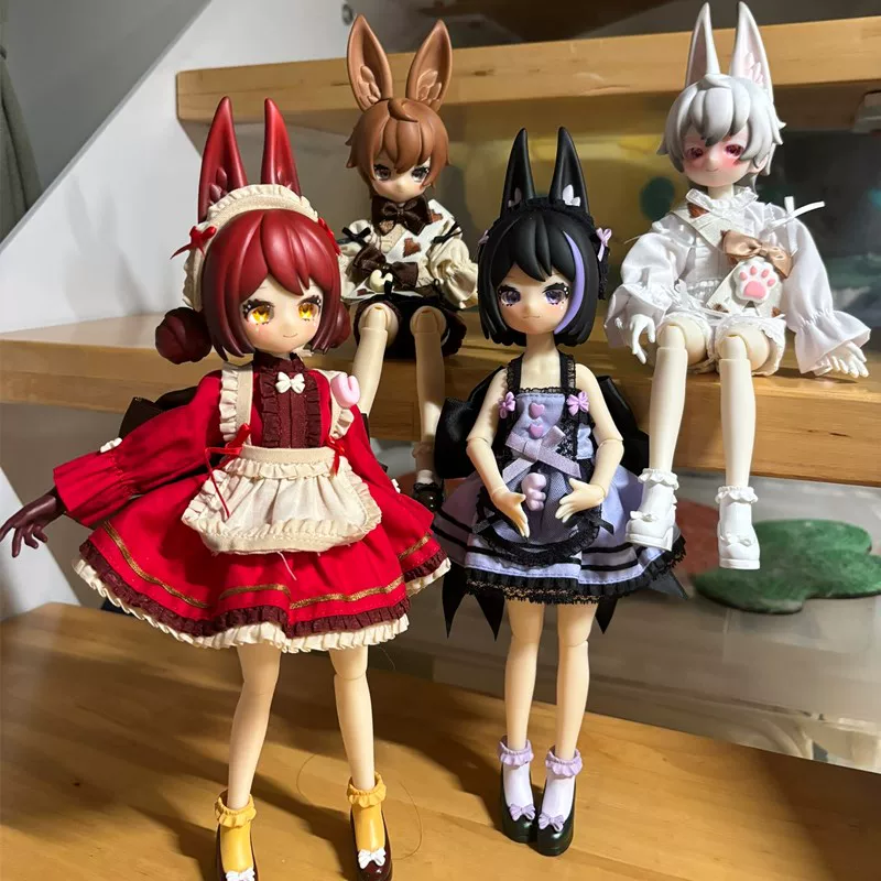 Подлинная UFDOLL 6 точек BJD MINI Tea Blind Basic Box Move Patrol игрушка Качели Игровая Девочка Подарок