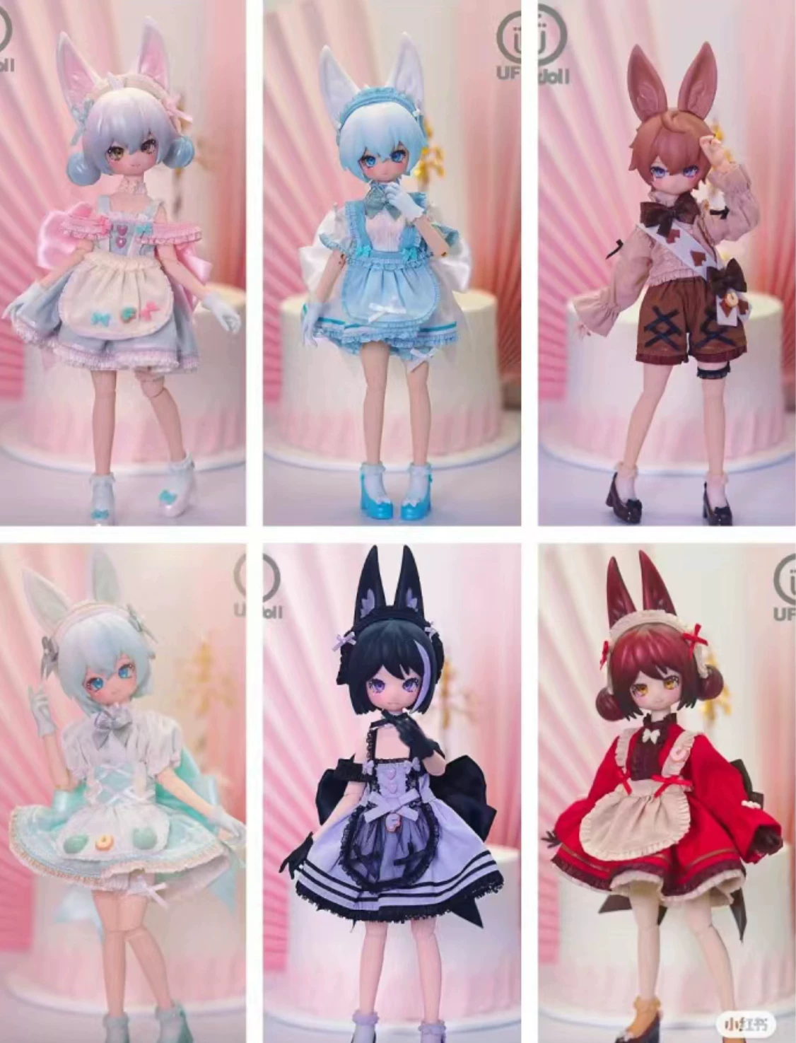 Подлинная UFDOLL 6 точек BJD MINI Tea Blind Basic Box Move Patrol игрушка Качели Игровая Девочка Подарок