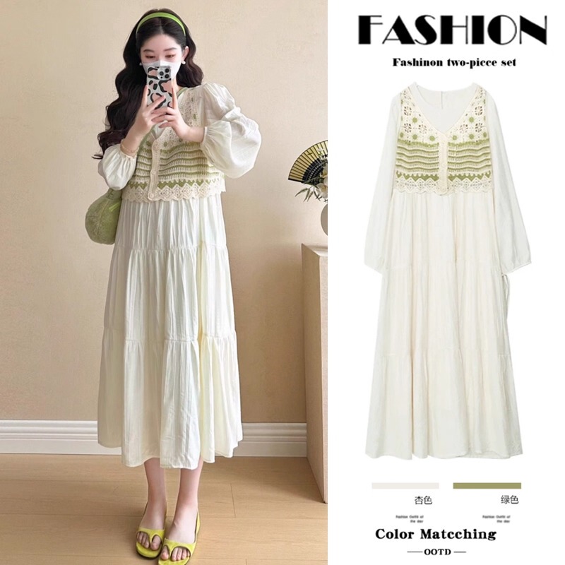 French Uamtor Maternity Wear 2026 New Spring and Autumn Dress High-End Fashion Outfit Stylish and Trendy