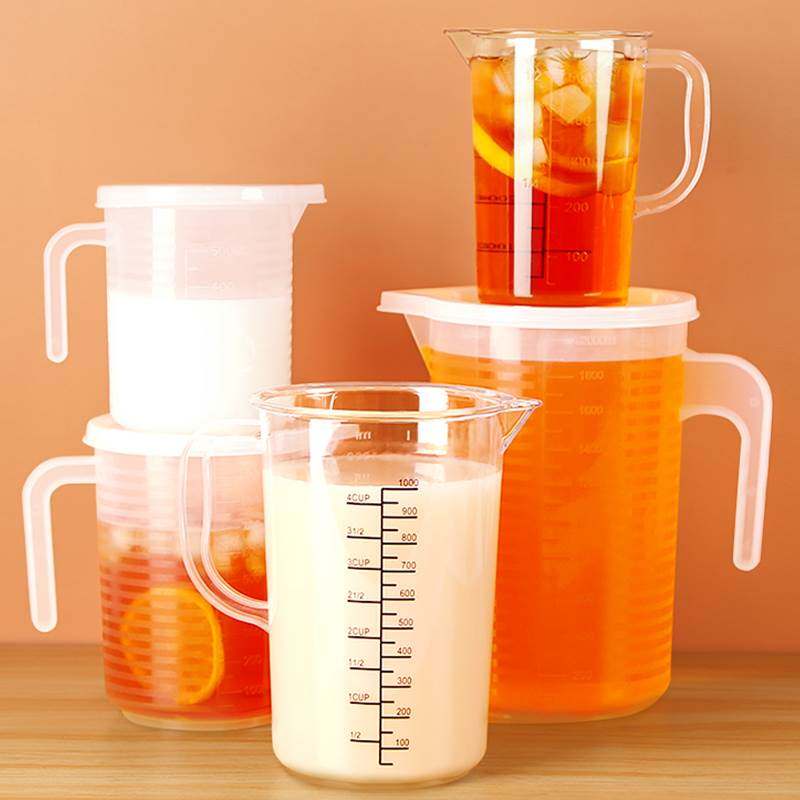 Food grade quantity cup plastic 1000ml baking tool milk tea shop special large capacity with scale home cup measuring cylinder