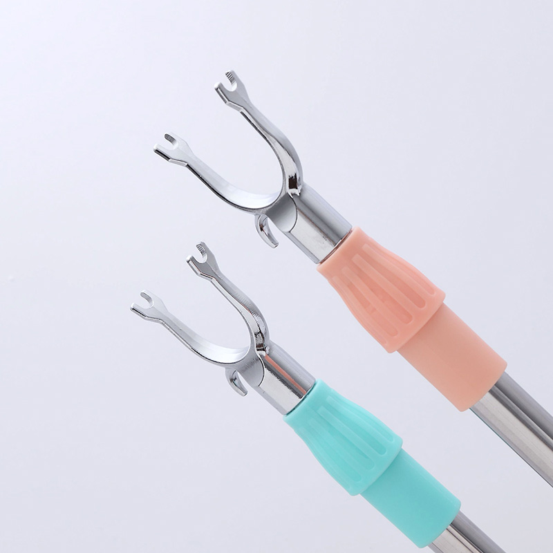 Clothes pole yak fork telescopic extension stainless steel clothes pole dormitory clothing store special clothes pole to take clothes home