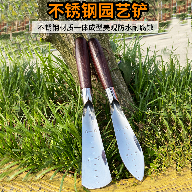 Small shovel digging wild vegetables gardening tools artifact stainless steel household species digging garlic weeding agricultural vegetables outdoor catch the sea