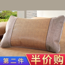 Cool pillow case single mat a pair of large bamboo silk pillowcase summer adult pillow pad nap cool ice silk rattan pillow