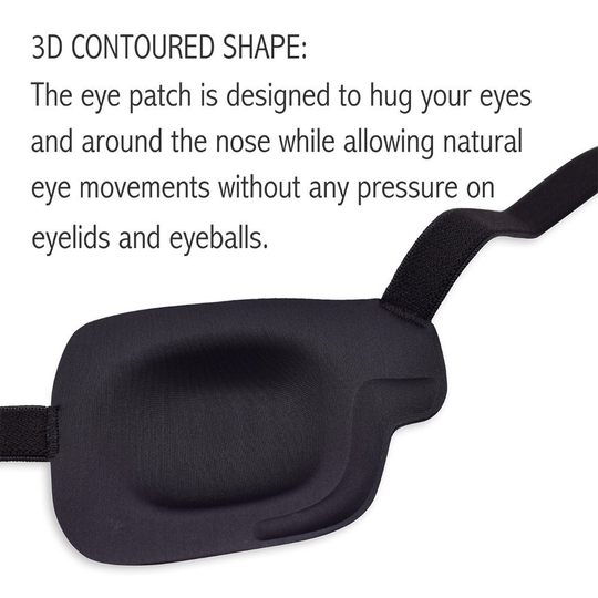 Adult and Children's Amblyopia and Strabismus Single-Eye Patch 3D Stereo Light-Blocking Single-Eye Correction Washable Single-Eye Patch Eye Patch