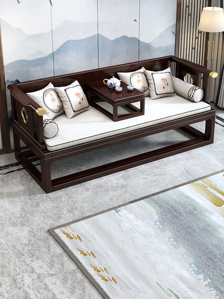 [USD 498.93] New Chinese Style Rohan Bed Telescopic Solid Wood Living ...