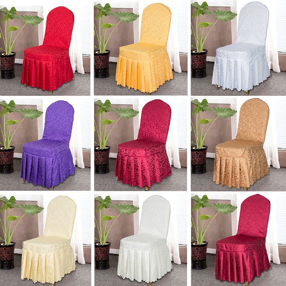 Hotel restaurant chair cover custom banquet hall meeting one-piece chair cover wedding dining room stool banquet chair cover