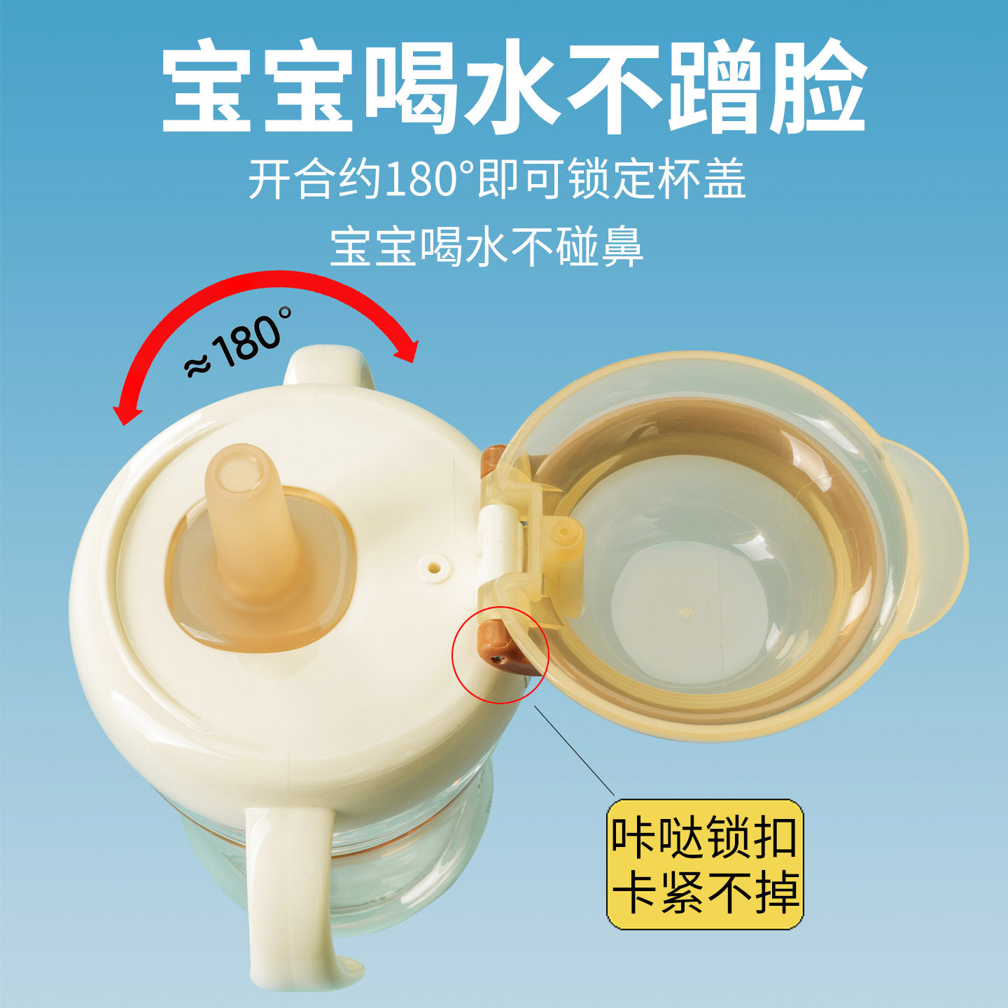 Suitable for Shixi Direct Drinking Straw Cup Lid, Direct Drinking Bottle Accessories, Universal Weaning Straw Bottle, Large Brown Bottle, Learning Drinking Cup