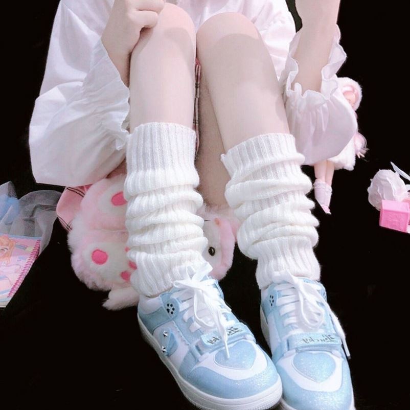 jk middle cylinder bubble socks schoolgirls over knee length Korean version autumn winter thickened warm socks jacket Lolita days