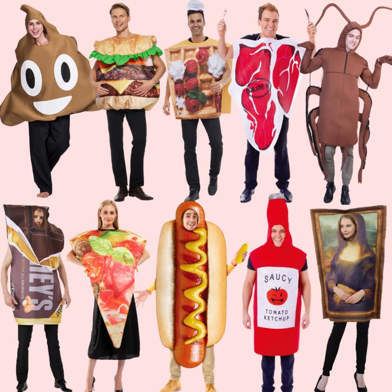 Halloween Cos Clothing Adult Cockroach Poop French Fries Burger Sausage Instant Noodles Funny Clothes Funny Creative Clothing Halloween Cos Clothing Adult Cockroach Poop French Fries Burger Sausage Instant Noodles Funny Clothes Funny Creative Clothing