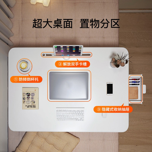 Foldable Small Bed Table, Study Desk, Laptop Stand, Lazy Bedroom Floor Table, Bay Window Table, Small Table for College Dormitory, Writing Desk, Children's Reading Lap Table