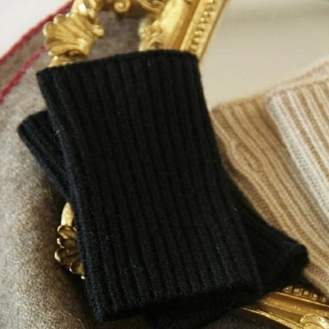 Autumn and Winter Thickened Cashmere Wool Wrist Warmers, Fake Sleeve Cuffs, Warm Knit Joint Sleeves, Sweater Cuff Extensions