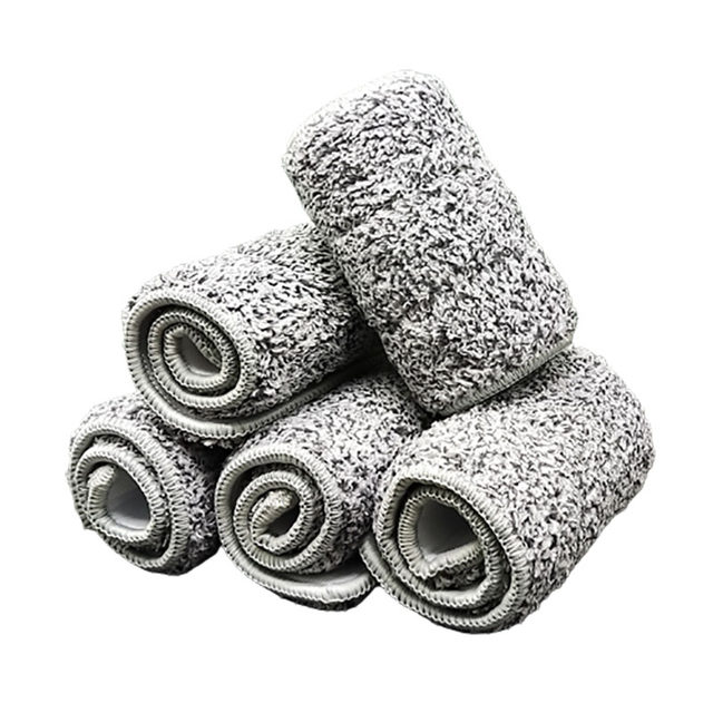 Thickened Scratch-Free Mop Cloth Replacement Pack, Hands-Free Washing Flat Mop Head Accessories, Household Adhesive Cleaning Cloth