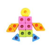 Childrens beaded building blocks toy digital threading fine motor training concentration puzzle threading beads for baby girl