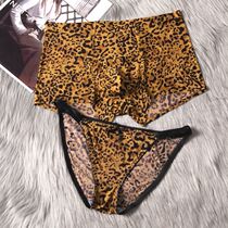 European and American Sexy BAO WEN Ice Lovers Briefs one man and one woman Silk Slip Temptation Summer Ultrathin Couple Big Code