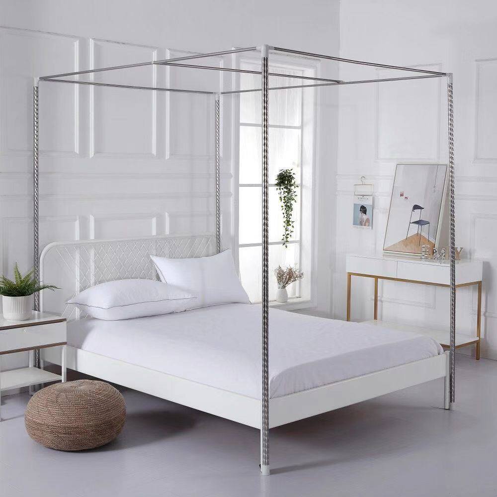 Stainless Steel Mosquito Net Bracket 1 5 m 1 8 m Bed Rod Accessories 1 0 m Suit Plus Coarse Thickened Tee Fitting