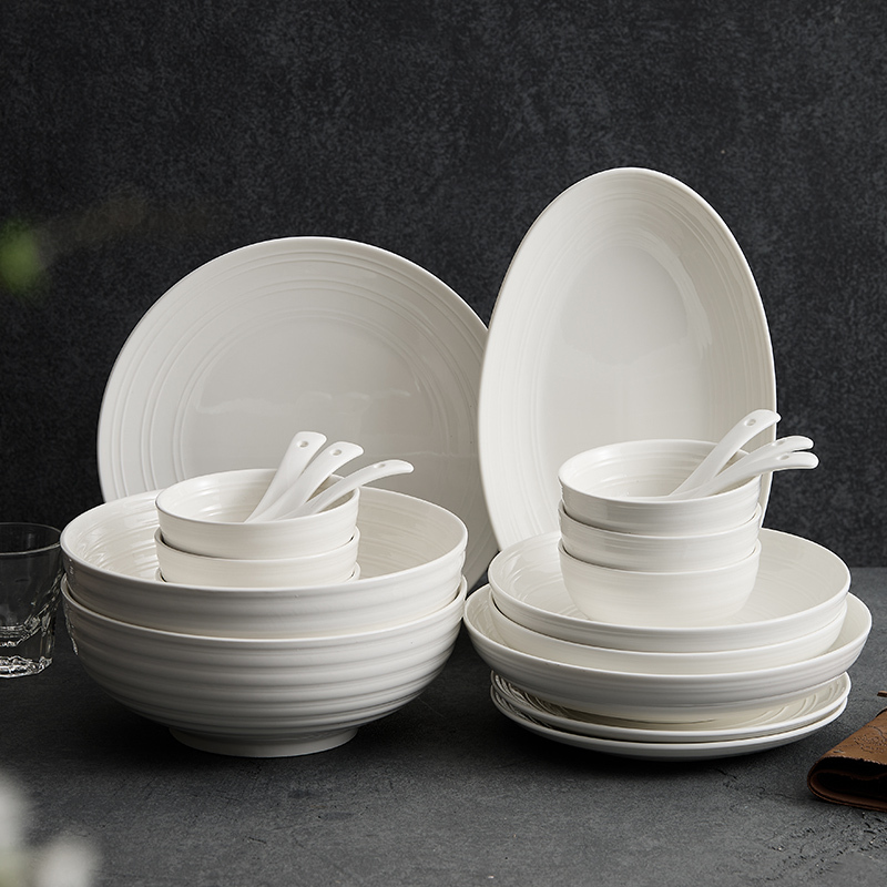 New Tableware Set for Two People, High-Quality Ceramic Underglaze Color Bowl and Plate Set for Moving into a New Home
