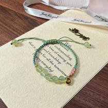 Qiaoen natural grape stone round beads beaded accessories jewelry crystal hand-woven bracelets for women adjustable gift to friends