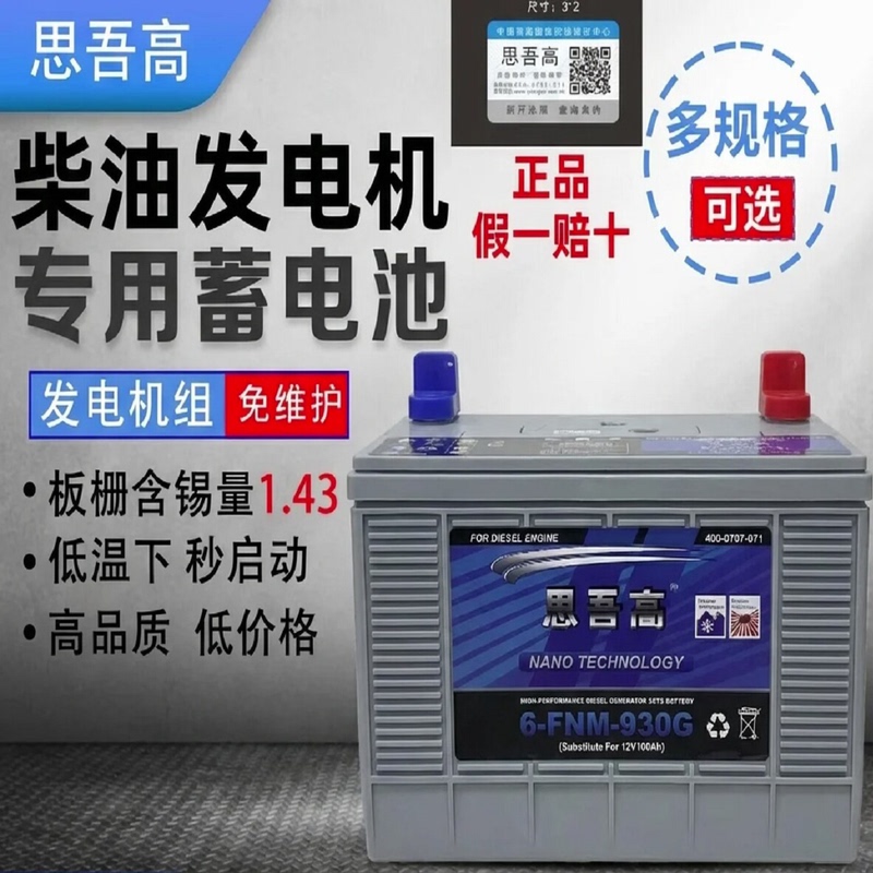 Siwugao Swg Power Generator Set Pump Station Starting Battery 6-Fnm-930G830G720G670G550G450G Siwugao Swg Power Generator Set Pump Station Starting Battery 6-Fnm-930G830G720G670G550G450G