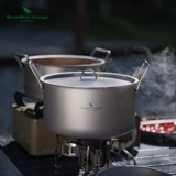 Pure Titanium Outdoor Steamer 2.2L Soup Pot Light Portable Dew Campo Hot Potcnic Picnic Pironking Плиты плита.