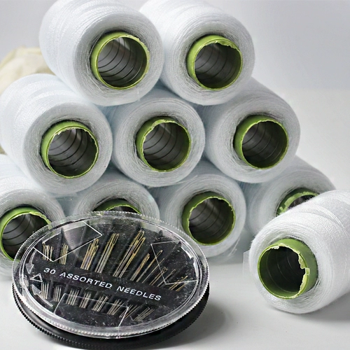 Домохозяйственная черно -белая швейная одежда для одежды игольная линия коробка сет