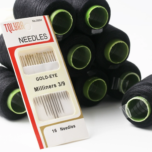 Домохозяйственная черно -белая швейная одежда для одежды игольная линия коробка сет